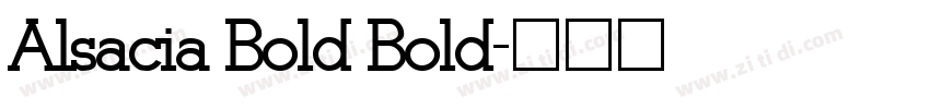 Alsacia Bold Bold字体转换